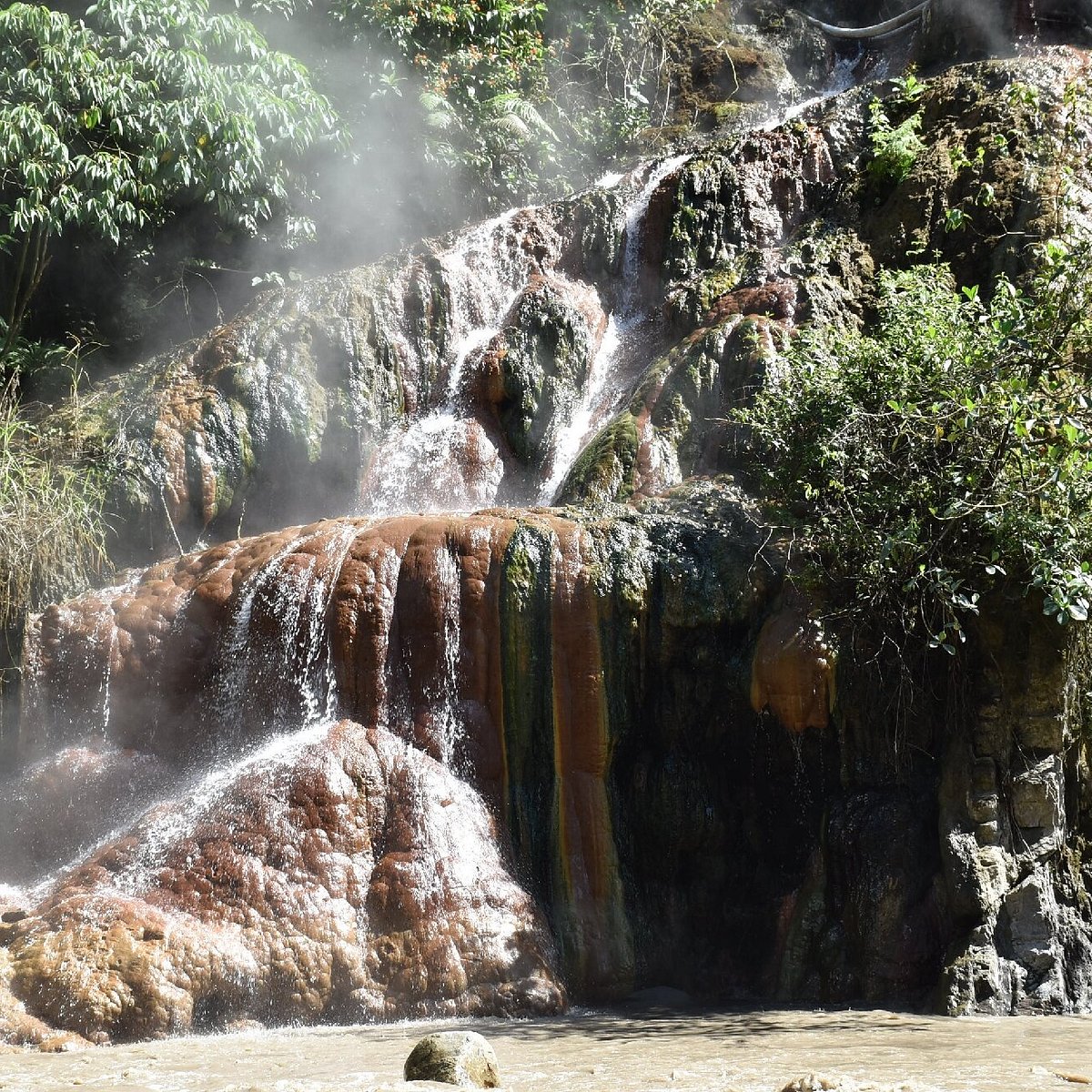 Cascada termal cerca de Zetaquira